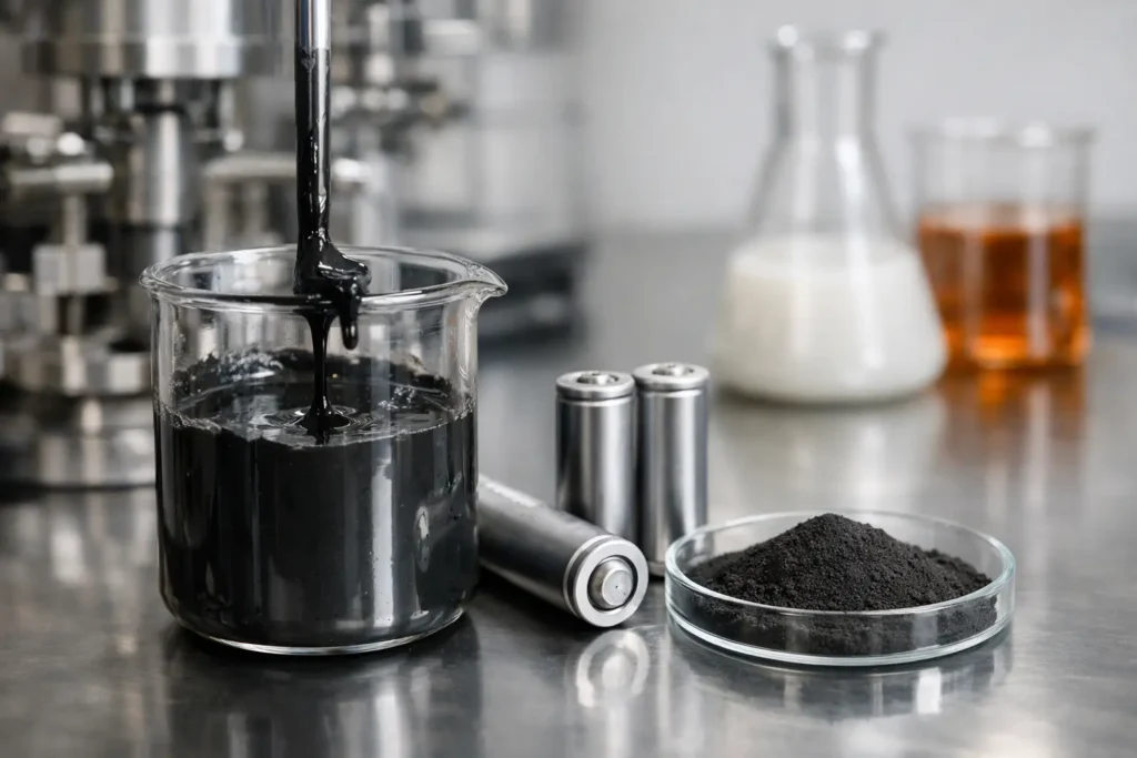 Battery Slurry Processing Example Explained